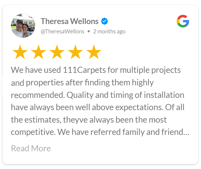 multiple times a repeat customer. Always quality and quick installation with competive price flooring review.